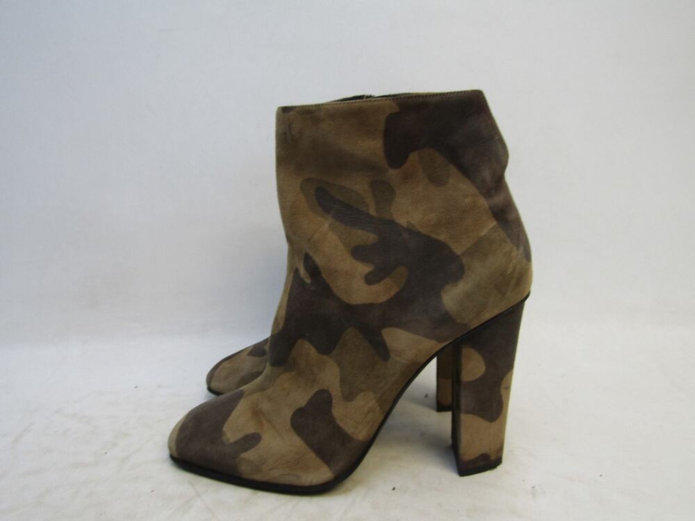 Vero Cuoio Womens Size 40 EUR Brown Camo Suede Zip Ankle Fashion Boots Bootie